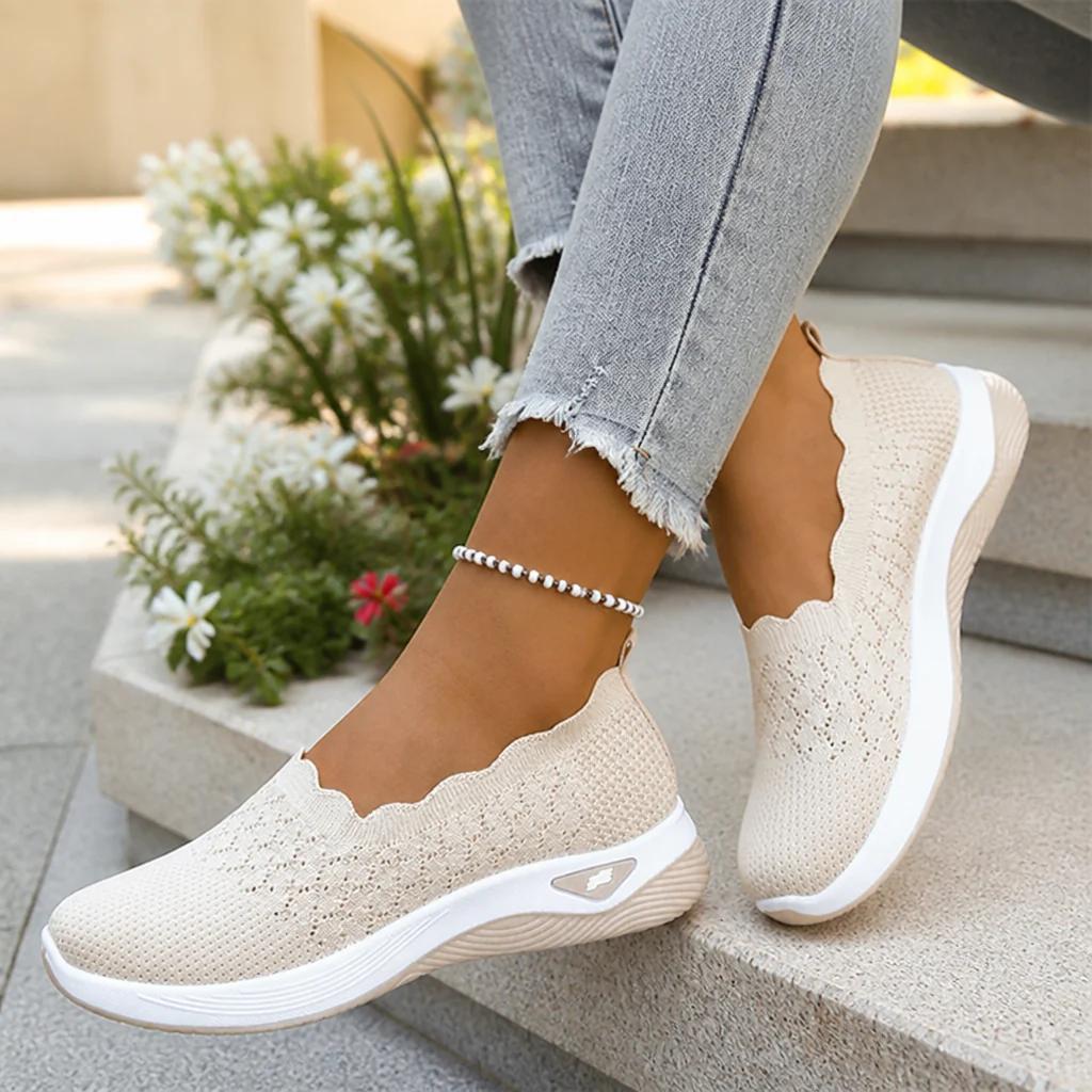 Breezelle™ Women's Slip-On Knit Sneakers