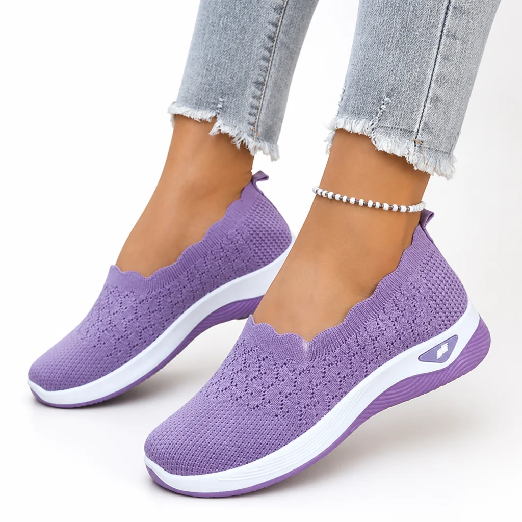Breezelle™ Women's Slip-On Knit Sneakers - Purple