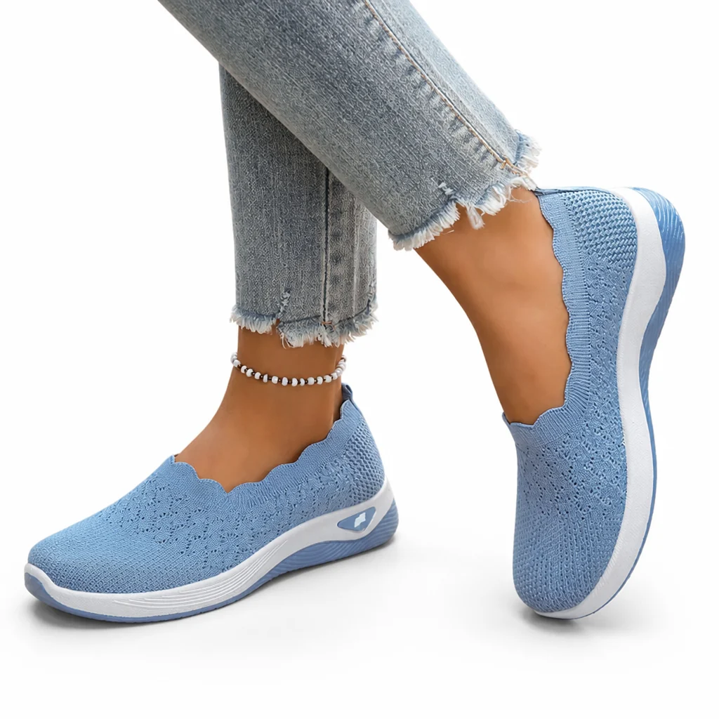 Breezelle™ Women's Slip-On Knit Sneakers - Blue