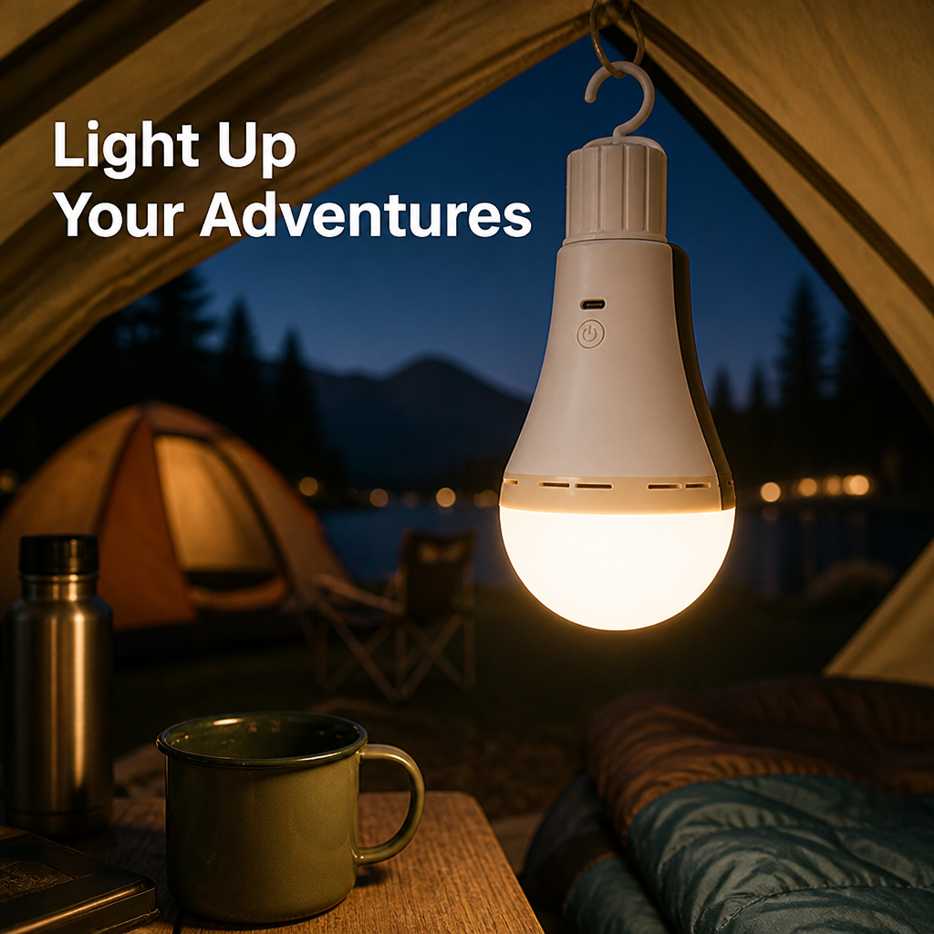 HangGlow™ Rechargeable LED Camping Bulb