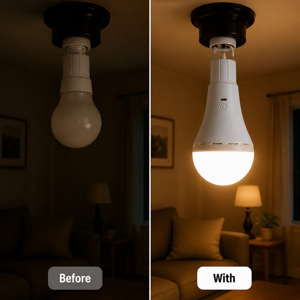 HangGlow™ Rechargeable LED Camping Bulb