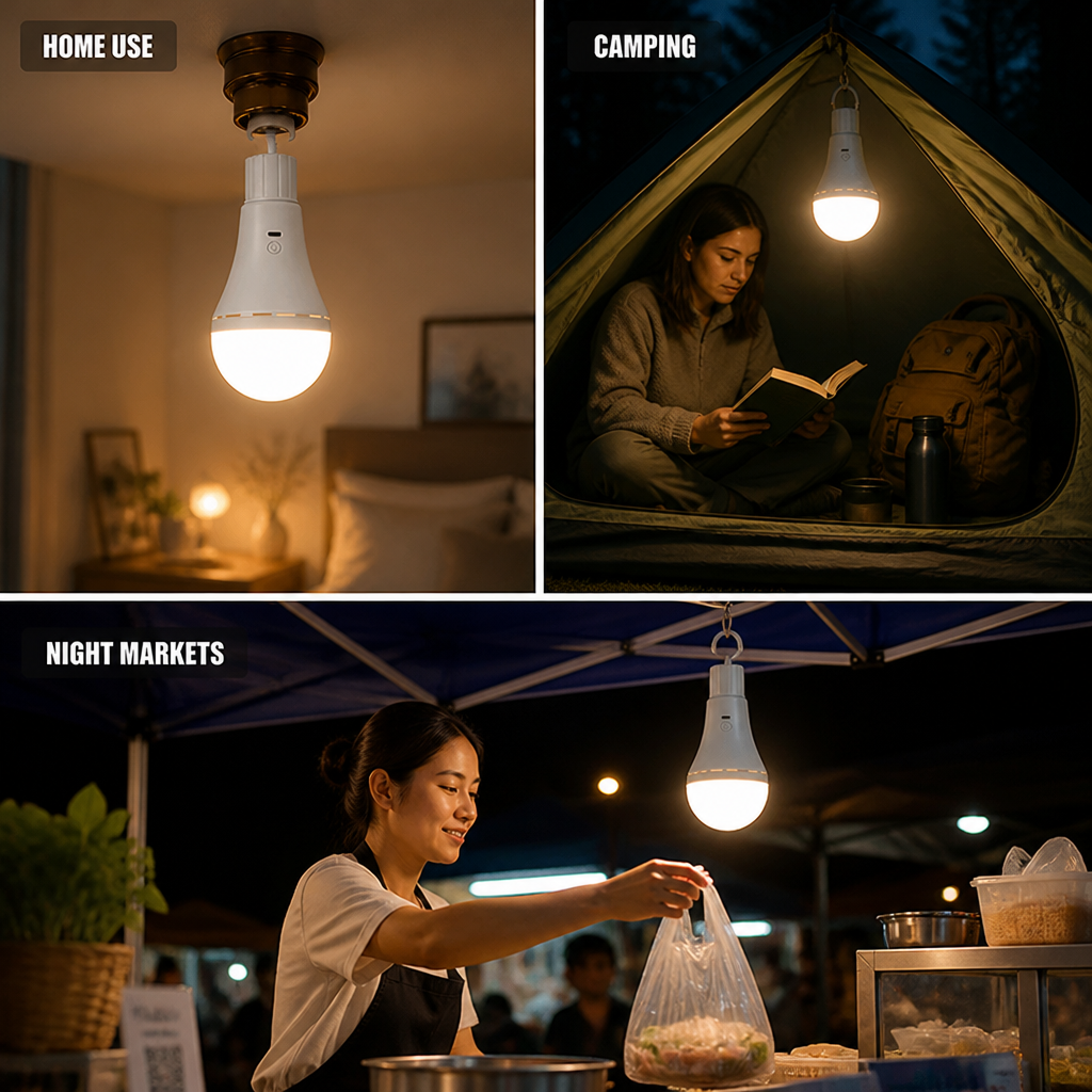 HangGlow™ Rechargeable LED Camping Bulb