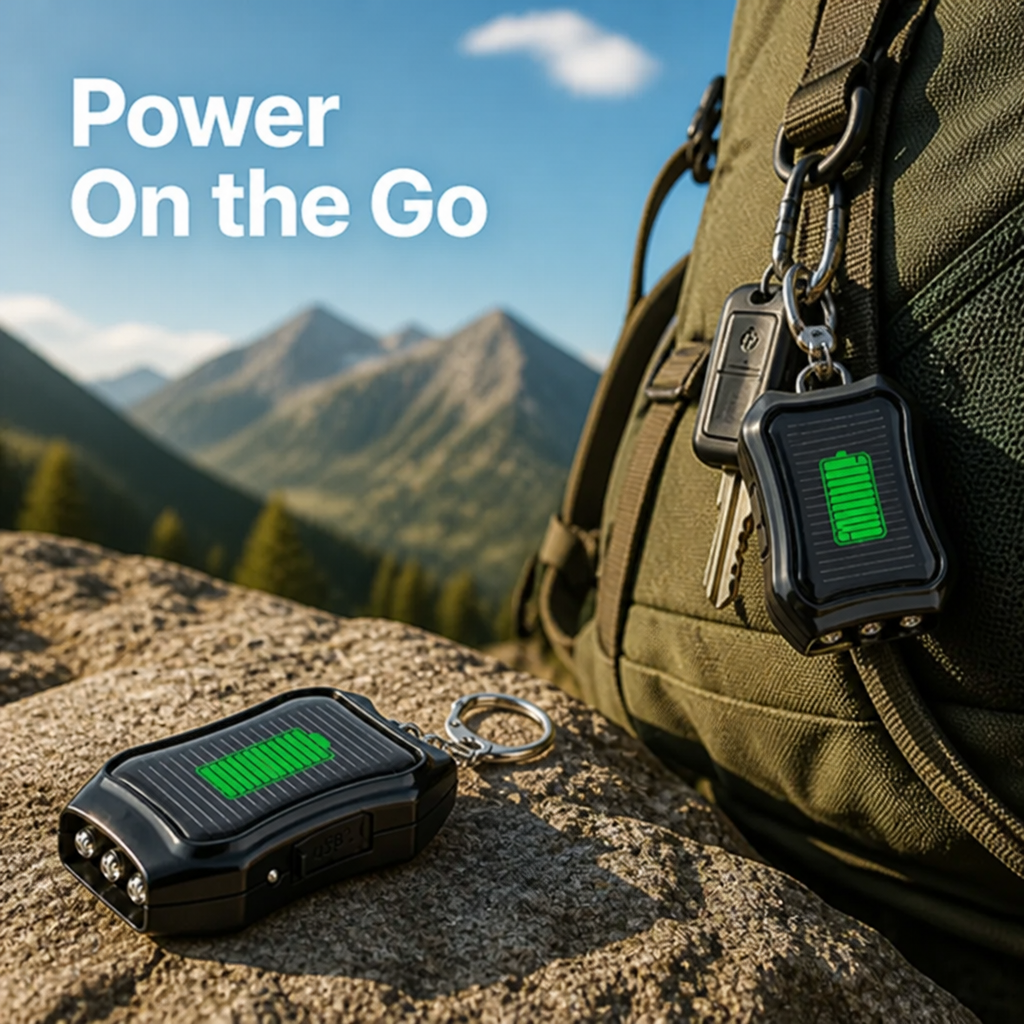 SunClip™ Solar Keychain Power Bank