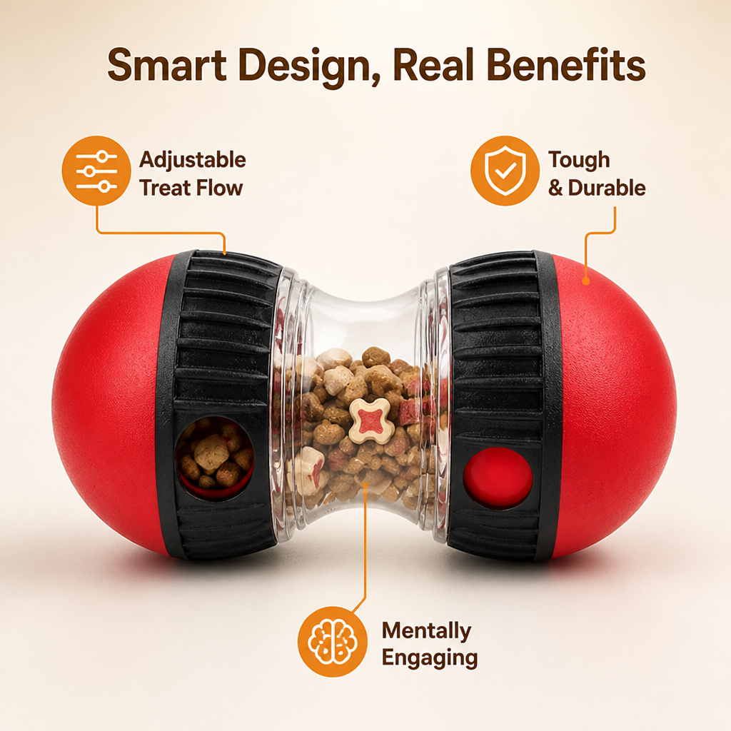 TreatTumble™ Dog Treat Dispensing Ball