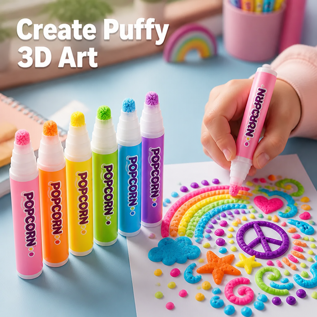 PuffArt™ 3D Puffy Paint Pens Set