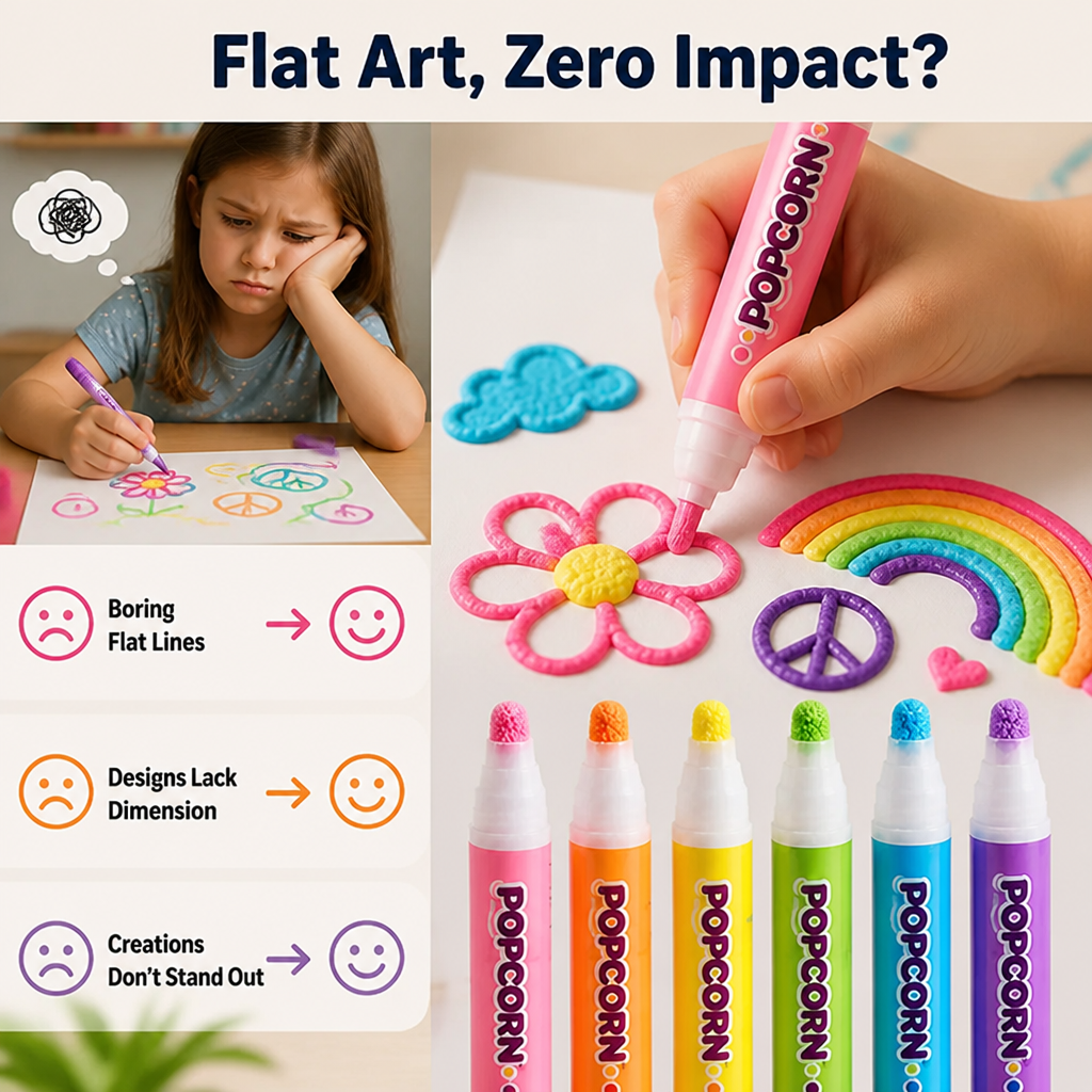 PuffArt™ 3D Puffy Paint Pens Set