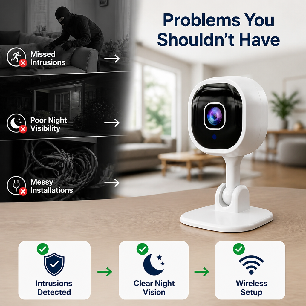 EyeNook™ Wireless Security Camera — Clear Eyes on Home, Day & Night