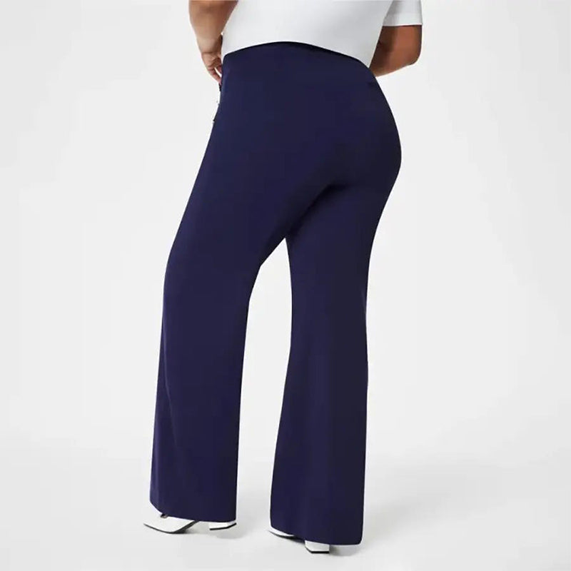 Alvessa™ Women's Wide-Leg Pants — Soft Stretch, Button Details